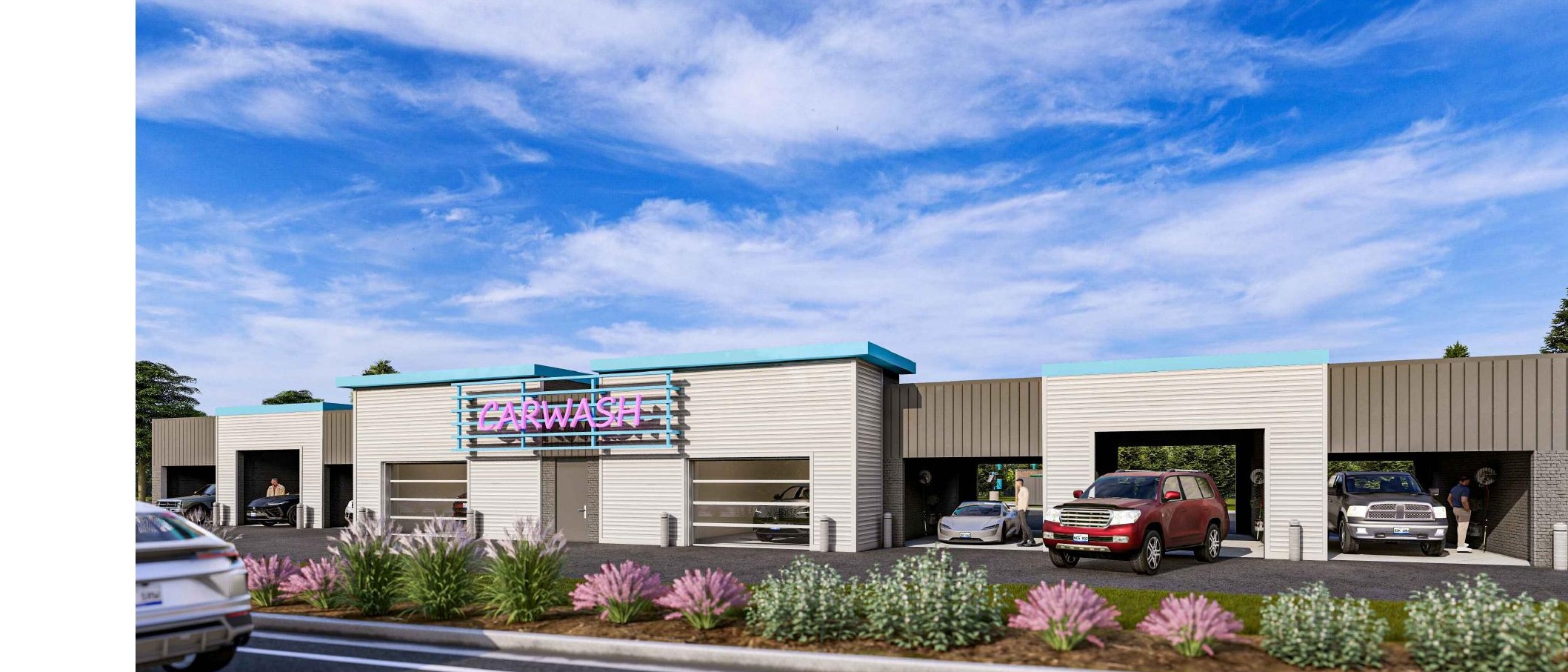 Rendering of the renovated TriClean Express Auto Wash